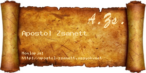 Apostol Zsanett névjegykártya