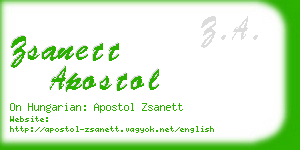zsanett apostol business card
